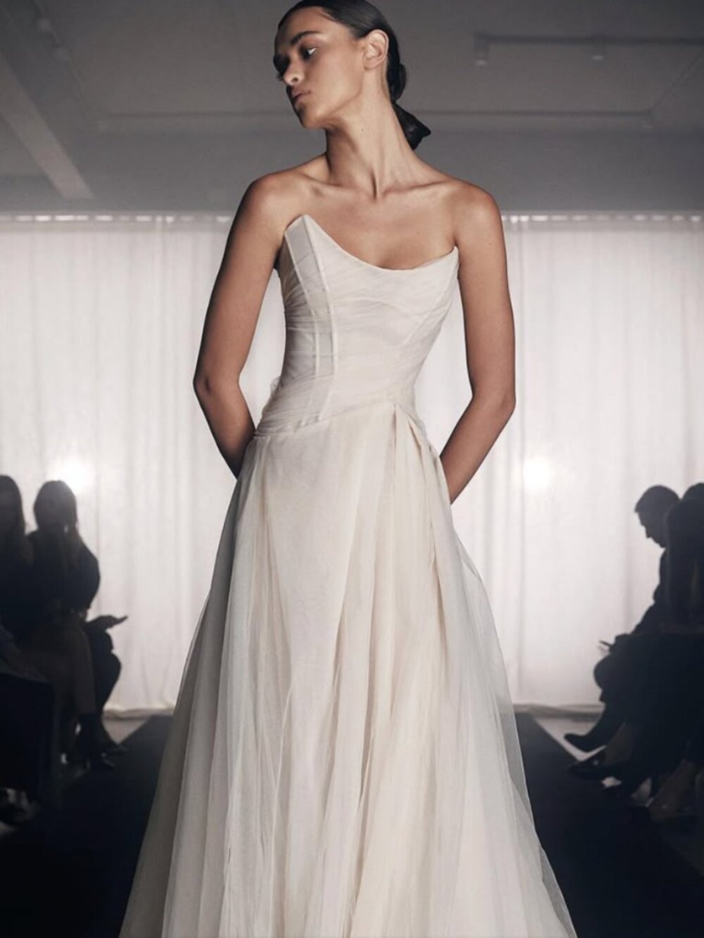 Chosen by KYHA Strapless Ivory Wedding Gown - Elegant A-Line Bridal Dress
